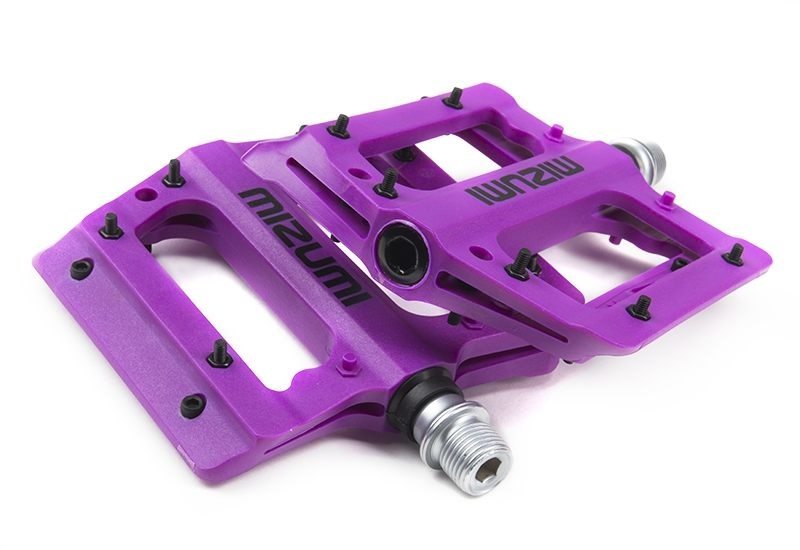 Педали MIZUMI 12А пластиковые широкие педали фиолетовые (комплект)